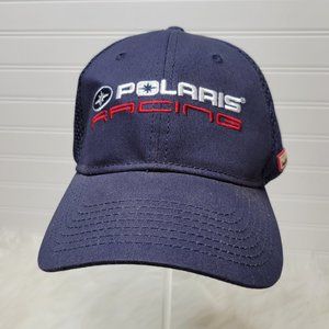 Polaris Racing OEM Hat Baseball Cap Fitted Mesh Backside Navy Blue